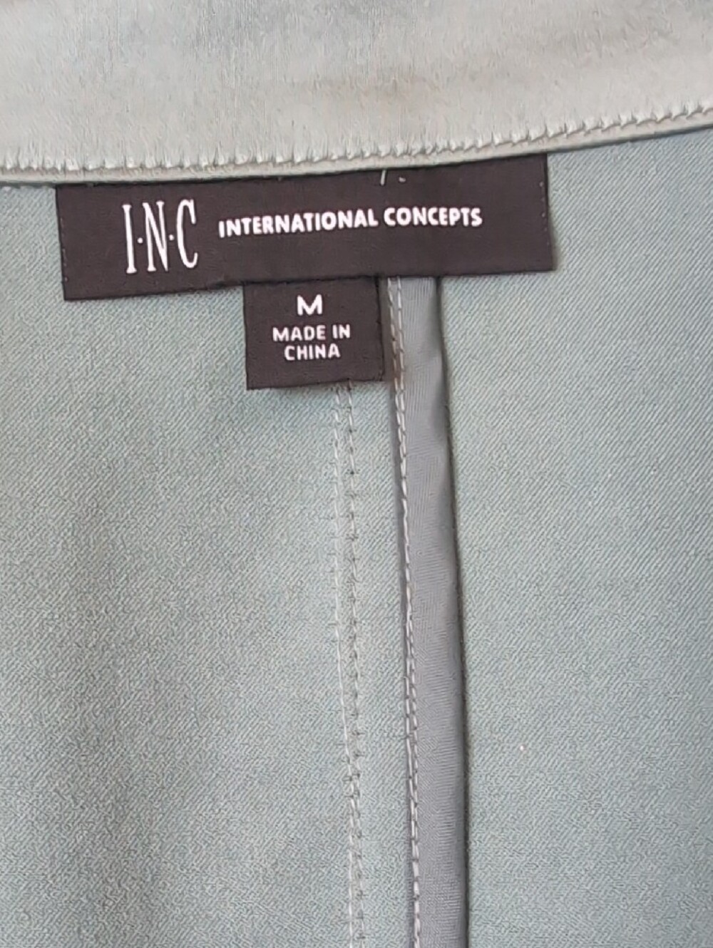 Satin Trench Coat in Teal - Picture 3 of 8